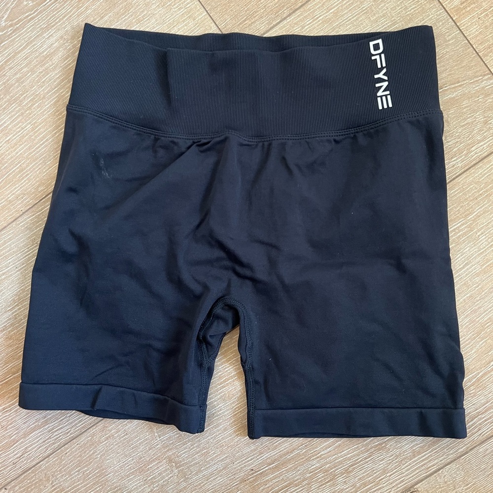 Black DFYNE workout shorts